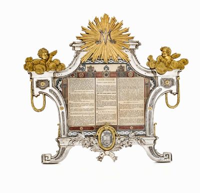 Importante Cartagloria Argento Fuso, Sbalzato, Cesellato e Dorato Roma Verso 1810 Marchi Dell’arg...
