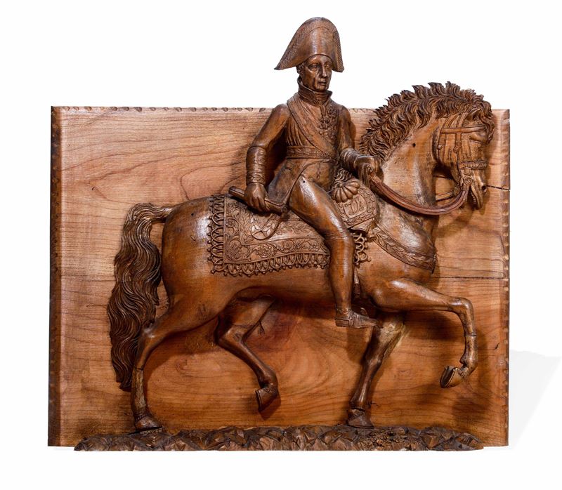 L'Imperatore Francesco I a cavallo Giuseppe Righetti ?  - Auction Works and furnishings from Lombard collections and other provinces - Cambi Casa d'Aste