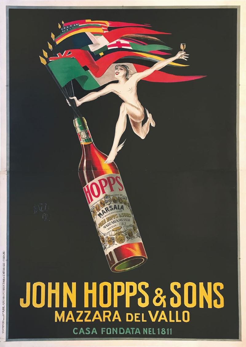 Mario Bazzi (1891-1954) JOHN HOPPS AND SONS / MAZZARA DEL VALLO  - Auction Vintage Posters - Cambi Casa d'Aste