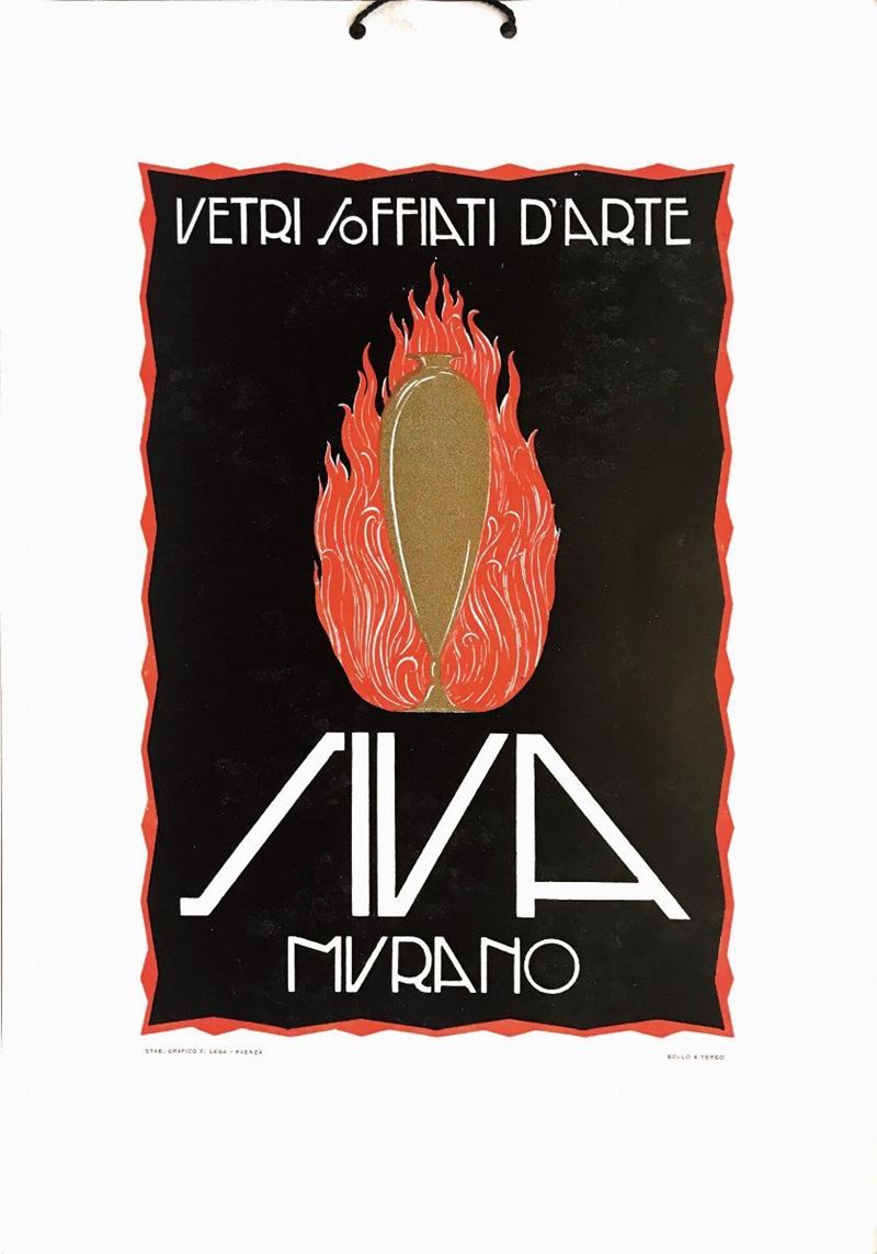 Giovanni Guerrini (1887-1972) VETRI SOFFIATI D ARTE SIVA, MURANO  - Asta Manifesti | Cambi Time - Cambi Casa d'Aste