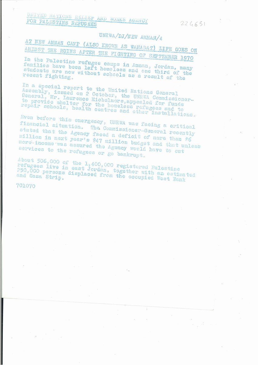 United Nations Relief And Works Agency For Palestine Refuges
