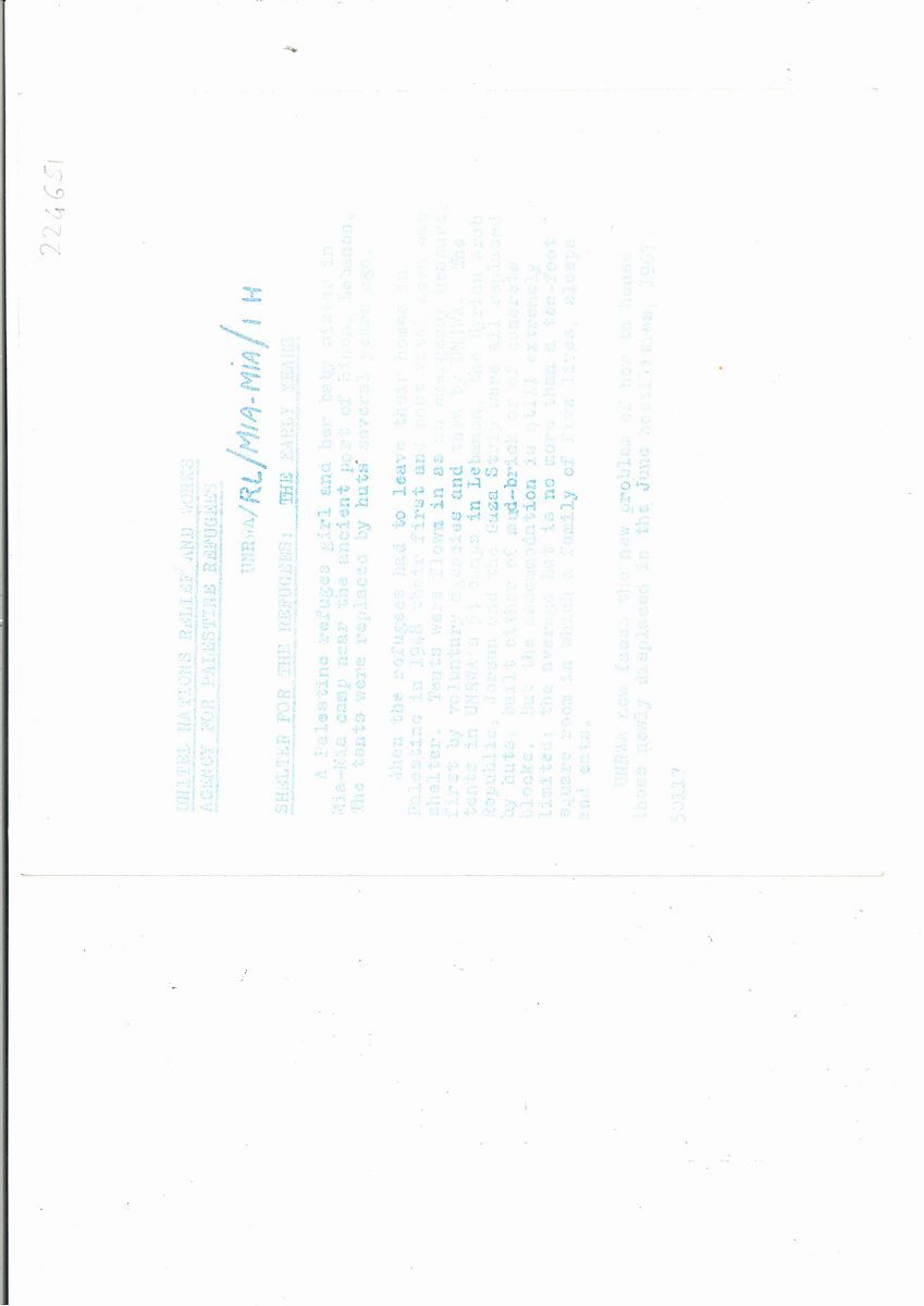 United Nations Relief And Works Agency For Palestine Refuges