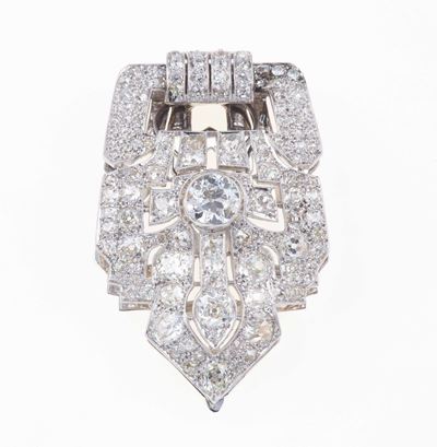 Clip con Diamanti di Vecchio Taglio