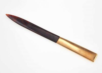 Tagliacarte in Bachelite e Lamina Oro