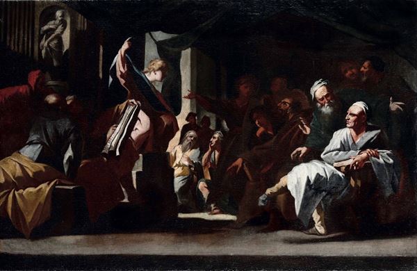 Andrea Pozzo (Trento 1642 - Vienna 1709) La disputa di Cristo fra i Dottori