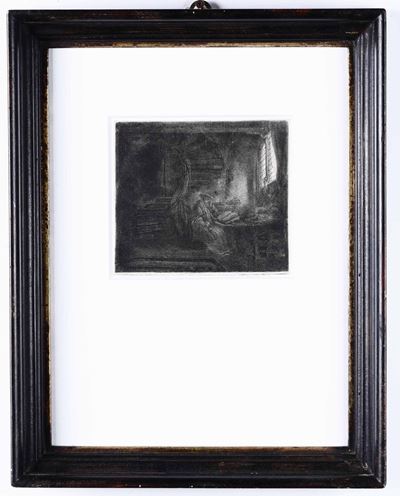 Rembrandt Harmenszonn Van Rijn (leida,1606-amsterdam,1669)san Girolamo nella Stanza Buia(1642)