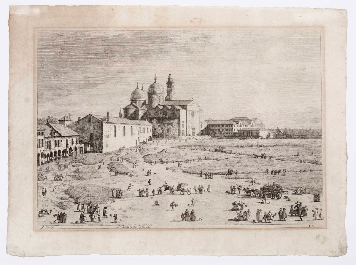 Giovanni Antonio Canal Detto il Canaletto (venezia 1697-1768) Santa Giustina in Prato della Valle