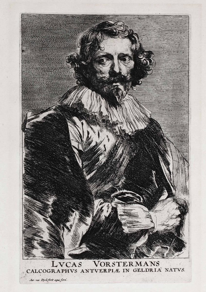 Antoon Van Dyck (anversa, 1599 – Londra, 1641)ritratto di Lucas Vorstermann