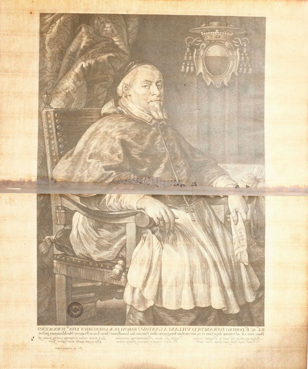 Pieter Van Schuppen (da Pietr Paul Rubens) Ritratto di Francesco Villani (1632 Circa)