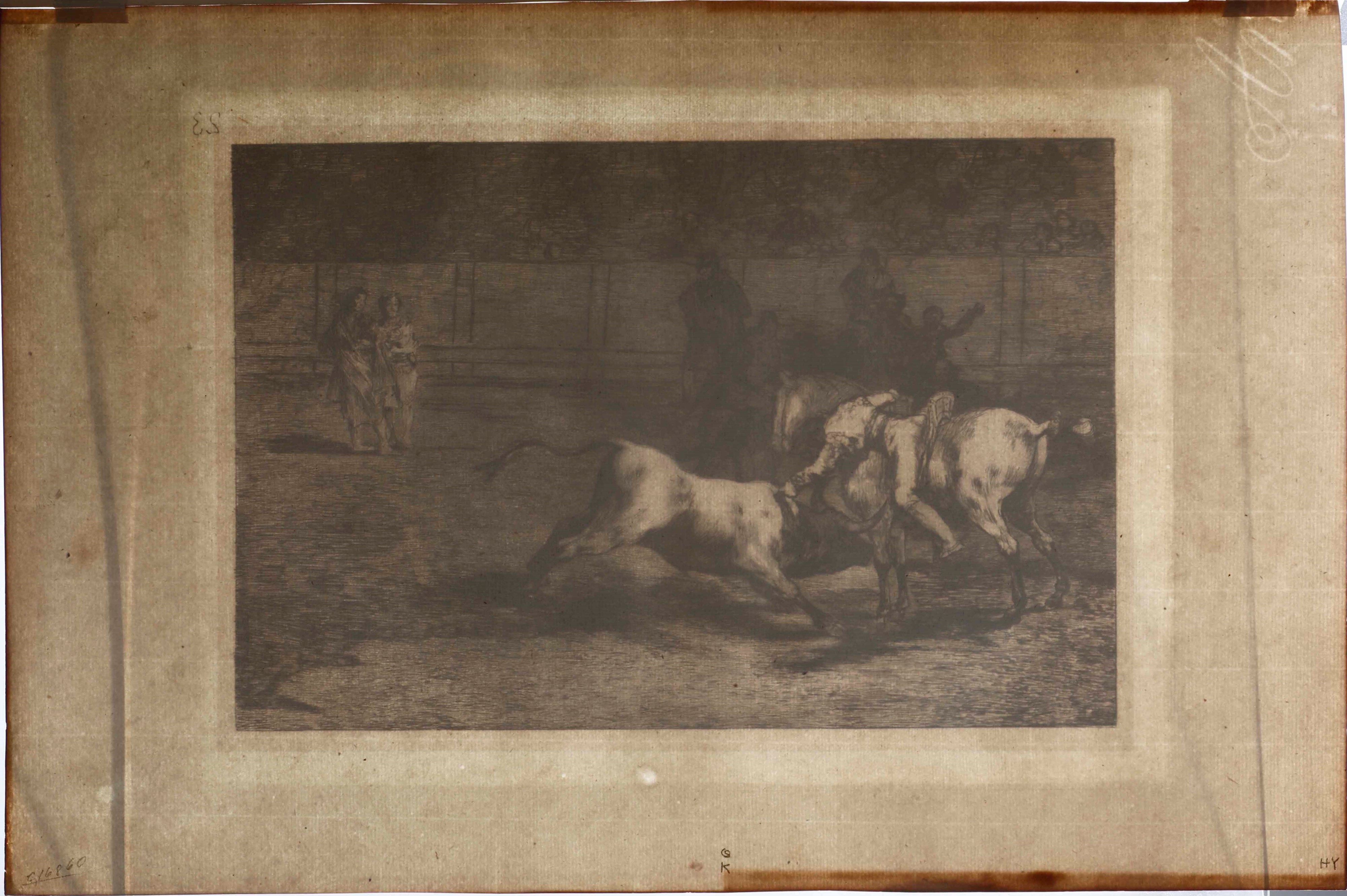 Francisco Goya (fuendetodos 1746 - Bordeaux 1828) Mariano Ceballos, Alias El Indo, Mata El Toro D...
