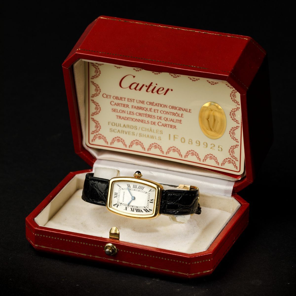 Cartier - Fabergé Lady, Oro 18k, Carica Manuale con Deployant in Oro, Scatola e Garanzia