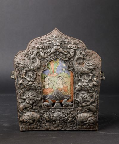 Altare da Viaggio in Bronzo Sbalzato, Tibet, XVIII Secolo