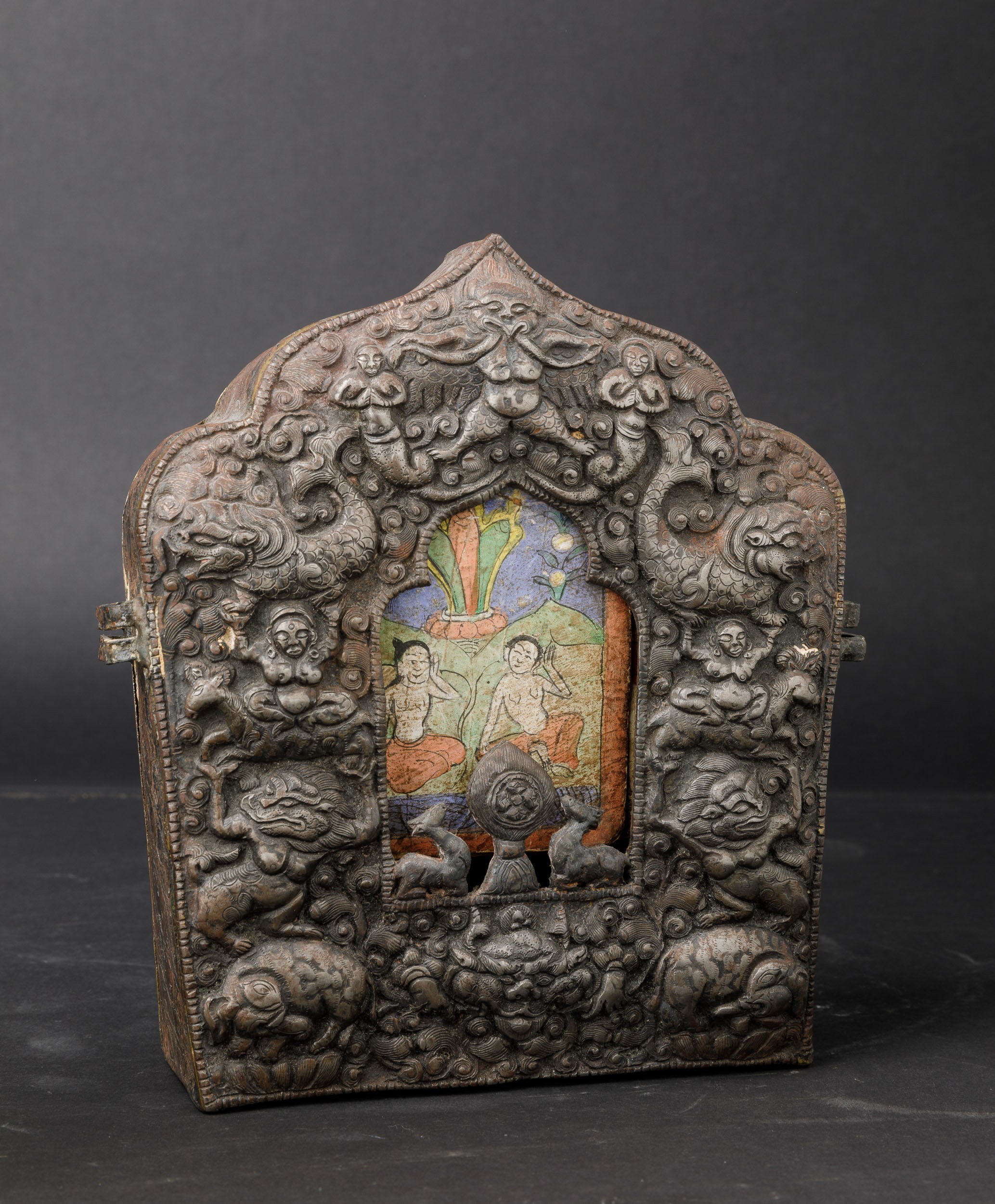 Altare da Viaggio in Bronzo Sbalzato, Tibet, XVIII Secolo