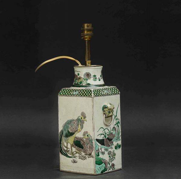 A Famille Vert vase, China, Qing Dynasty, 1800s