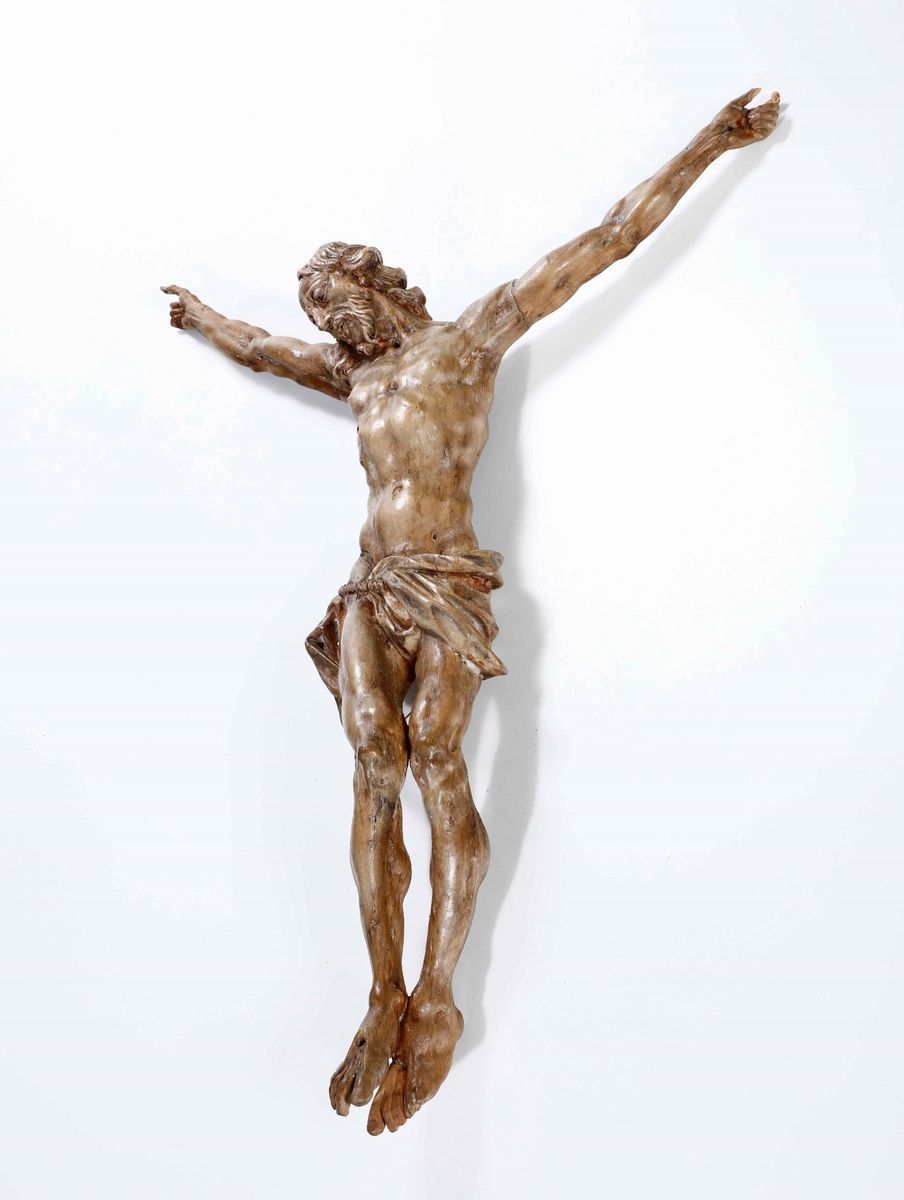 Corpus Christi Legno Scolpito Scultore Barocco del XVII Secolo