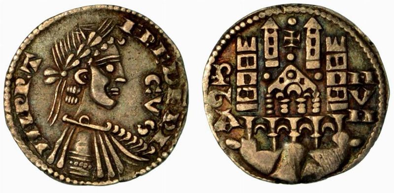 BERGAMO. Comune, a nome di Federico II (1194-1250). Grosso da 6 denari, anni 1260-1265.  - Auction Numismatics - Cambi Casa d'Aste