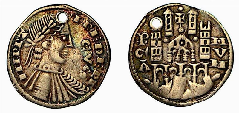 BERGAMO. Comune, a nome di Federico II (1194-1250). Grosso da 6 denari, anni 1260-1265.  - Auction Numismatics - Cambi Casa d'Aste