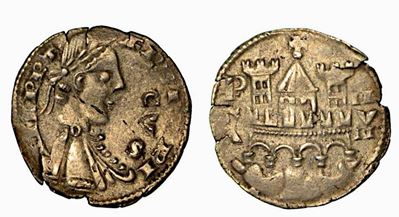 Bergamo. Comune, a Nome di Federico II (1194-1250). Grosso da 4 Denari, Anni 1236-1250.