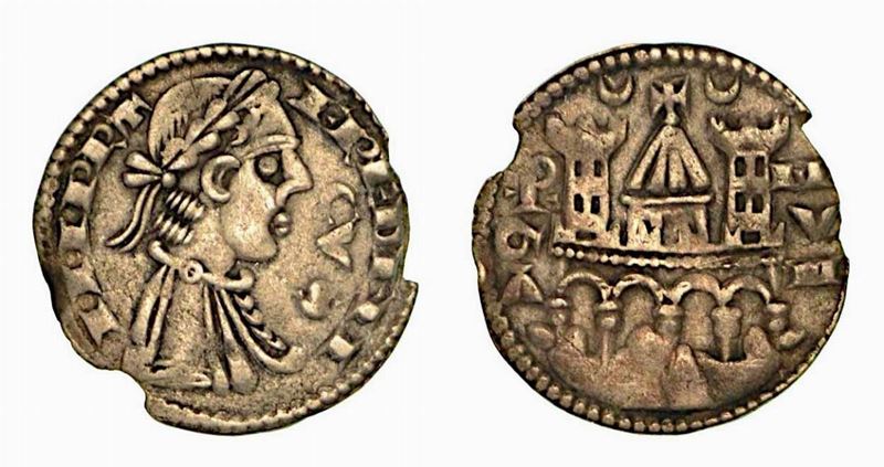 BERGAMO. Comune, a nome di Federico II (1194-1250). Grosso da 4 denari, anni 1236-1250.  - Auction Numismatics - Cambi Casa d'Aste