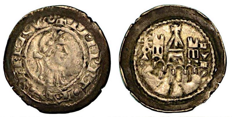 BERGAMO. Comune, a nome di Federico II (1194-1250). Denaro scodellato, anni 1256-1260.  - Auction Numismatics - Cambi Casa d'Aste