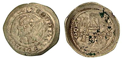 Bergamo. Comune, a Nome di Federico II (1194-1250). Denaro Scodellato, Anni 1236-1260.