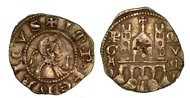 BERGAMO. Comune, a nome di Federico II (1194-1250). Denaro planeto, anni 1282-1290.  - Auction Numismatics - Cambi Casa d'Aste