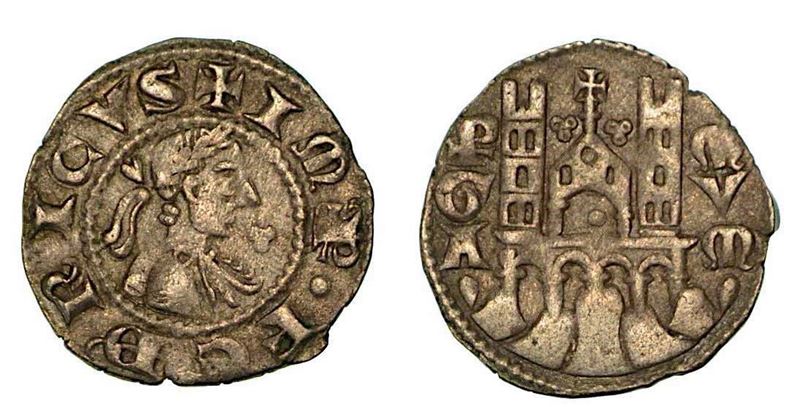 BERGAMO. Comune, a nome di Federico II (1194-1250). Denaro planeto, anni 1282-1290.  - Asta Numismatica - Cambi Casa d'Aste