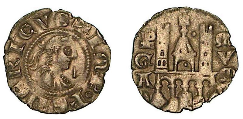 BERGAMO. Comune, a nome di Federico II (1194-1250). Denaro planeto, anni 1270-1282.  - Asta Numismatica - Cambi Casa d'Aste