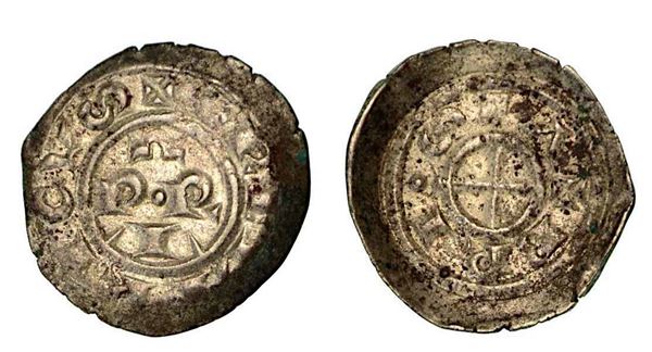 BRESCIA. Comune (1186-1254?). A nome di Federico I, 1155-1190. Denaro scodellato.