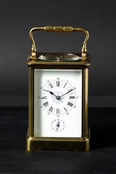 Orologio da Tavolo Officier con Custodia in Pelle da Viaggio con Suoneria a Passaggio e Chiamata ...