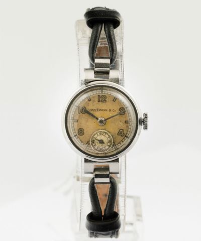 Hausmann - Orologio da Donna con Cassa Rotonda in Acciaio, Carica Manuale