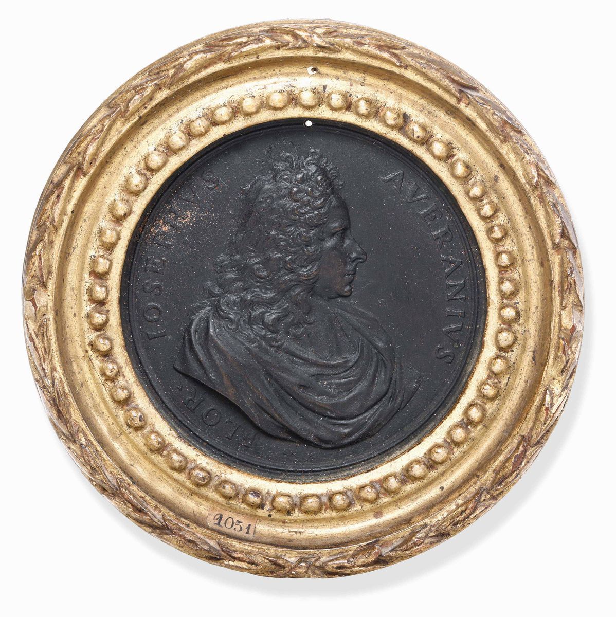 Quattro Medaglie Raffiguranti Uomini Illustri Toscani Bronzo Fuso, Cornici in Legno Scolpito e Do...