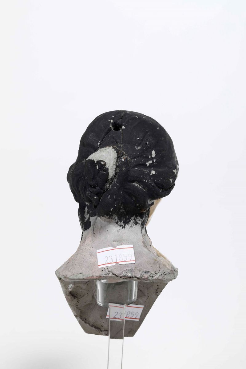 Anziana (sant’anna). Testa per Statuina da Presepe, Napoli XIX Secolo
