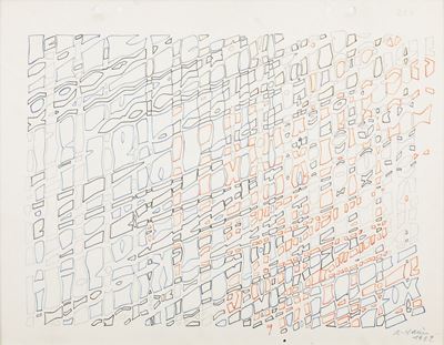 Raymond Hains (1926-2005)dessin De Penelope, 1952