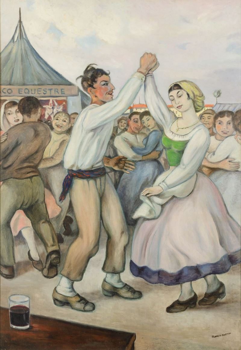 Alberto Martini (1876-1954)i Fidanzati (festa Campestre a Treviso), 1939
