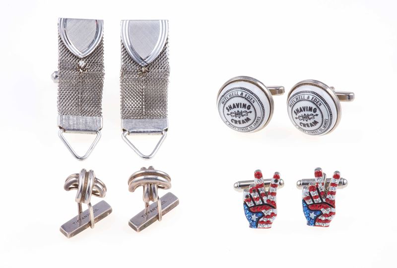 Four pairs of cufflinks  - Auction Jewels | Cambi Time - Cambi Casa d'Aste