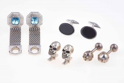 Lotto Composto da Quattro Paia di Bottoni da Polso (uno Firmato Swank ed uno Firmato Tiffany & Co...