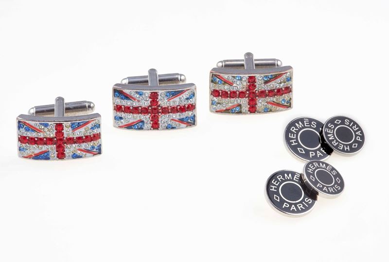 Two pair of cufflinks  - Auction Jewels | Cambi Time - Cambi Casa d'Aste