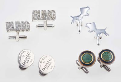 Lotto Composto da Quattro Paia di Bottoni da Polso (uno Firmato Tiffany & Co ed uno Firmato Jack ...