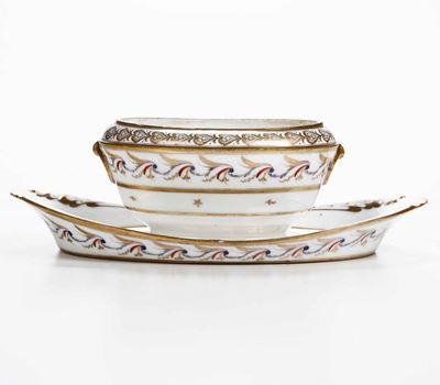 Salsiera Parigi, Manifattura del Duc D'angoulème, 1780-1790 Circa