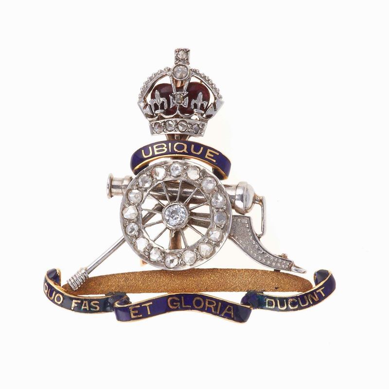  Spilla Regimental artiglieria, Londra  - Auction Fine Jewels - III - Cambi Casa d'Aste