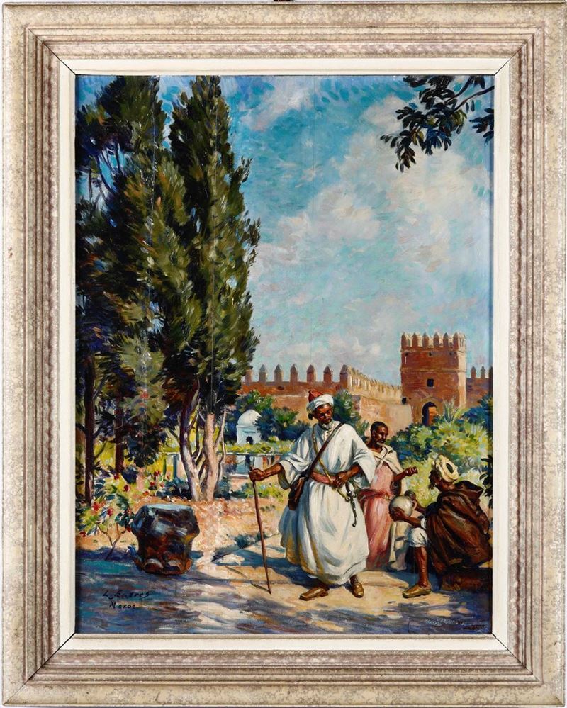 Louis john Endres : Louis john Endres (1896-1989) Marocco  - Auction 19th-20th century paintings - Cambi Casa d'Aste