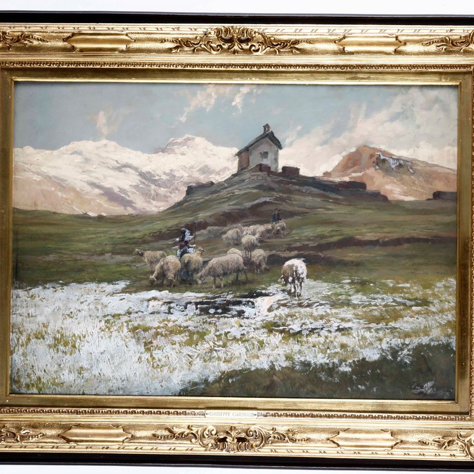 Cesare Gheduzzi - Paesaggio Montano con Pecore
