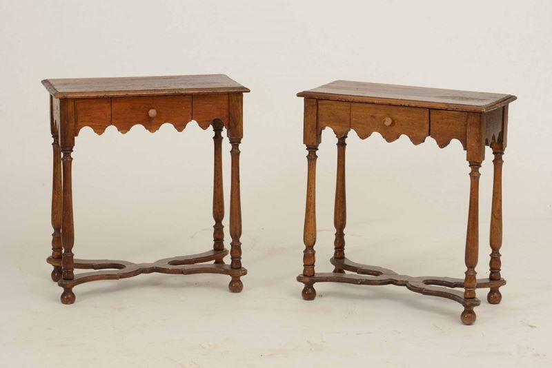 Coppia di tavolini ad un cassetto  - Auction Antiques | Timed Auction - Cambi Casa d'Aste