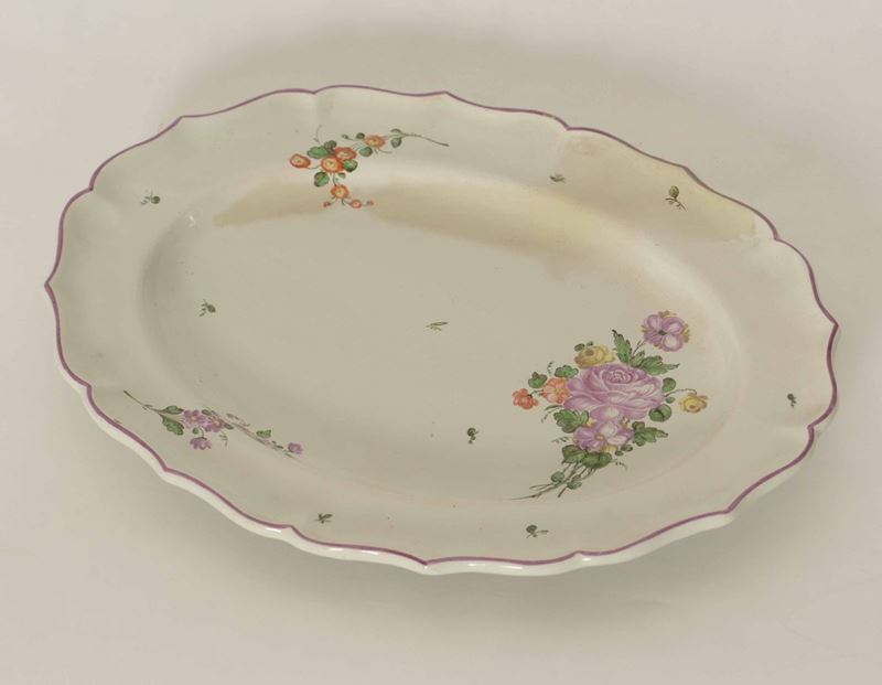 Piatto ovale Venezia, Manifattura Cozzi, 1780 circa  - Asta Ceramiche | Cambi Time - I - Cambi Casa d'Aste