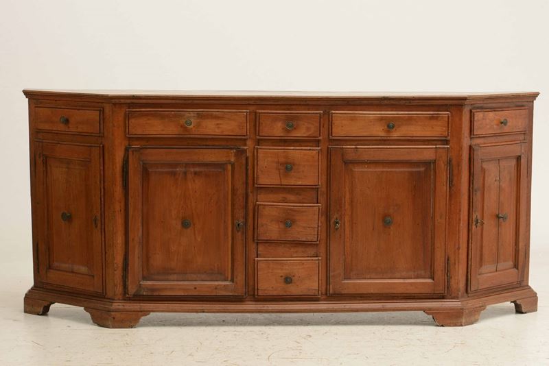 Credenza in legno a quattro ante, XIX secolo  - Auction Antiques | Timed Auction - Cambi Casa d'Aste