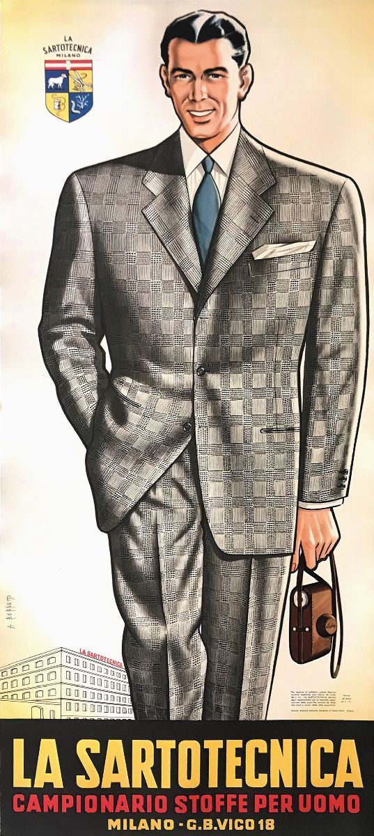Alessandro Berretti (1903-1986)la Sartotecnica Milano / Campionario Stoffe per Uomo
