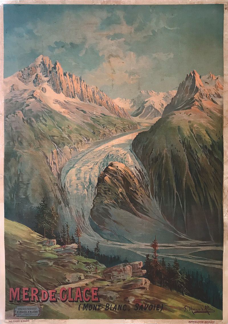 F. Hugo d Alesi (Frederic Alexianu, 1849-1906) MER DE GLACE (MONT BLANC)  - Auction Vintage Posters - Cambi Casa d'Aste