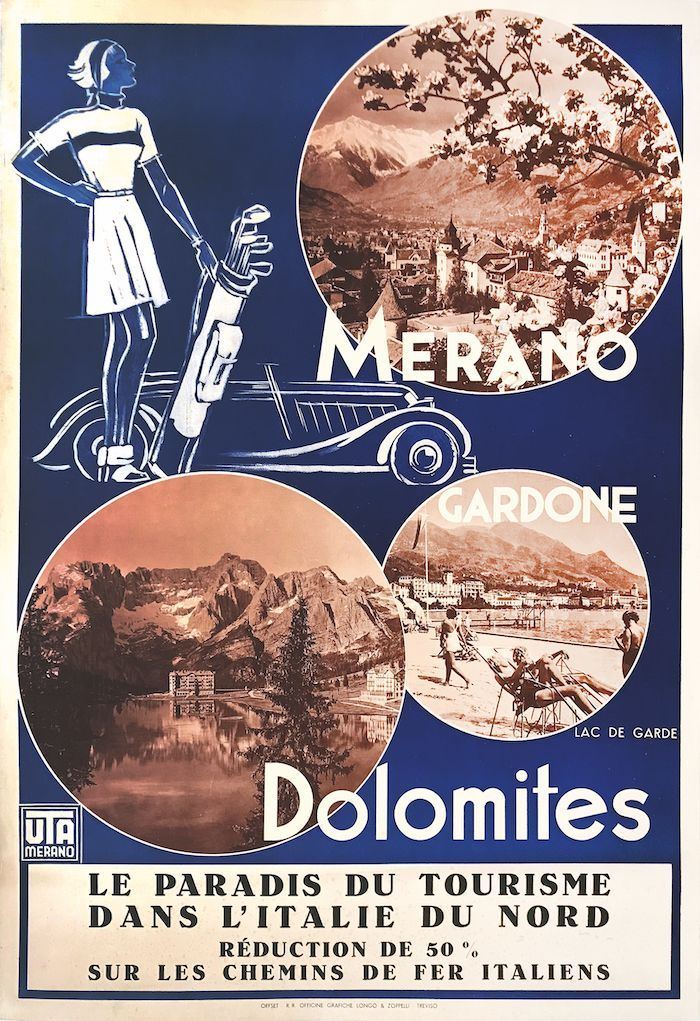 Anonimo MERANO / GARDONE / DOLOMITES  - Auction Vintage Posters - Cambi Casa d'Aste