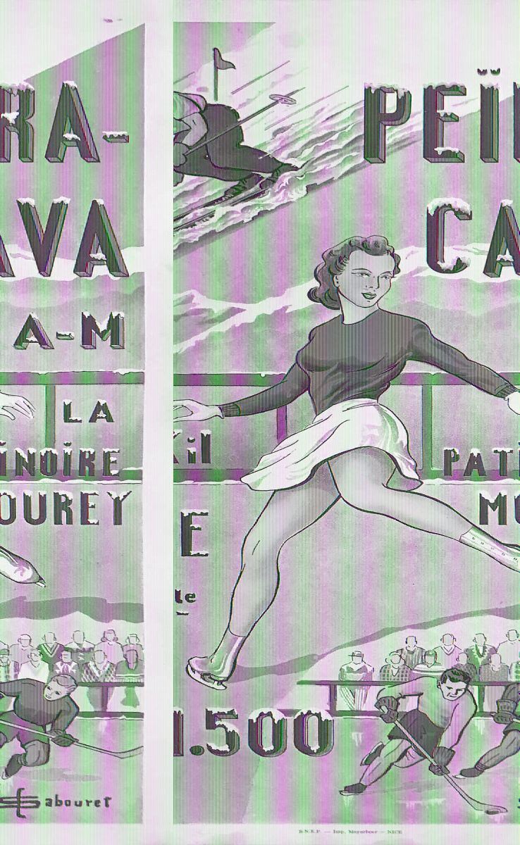 L. Sabouret PEIRA-CAVA / A 40 KM DE NICE LA PATINOIRE MOUREY  - Auction Vintage Posters - Cambi Casa d'Aste